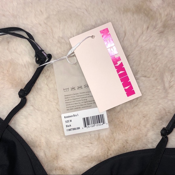 💕Knixteen The Super Bralette Black with Silver trim in medium BNWT - Picture 6 of 7